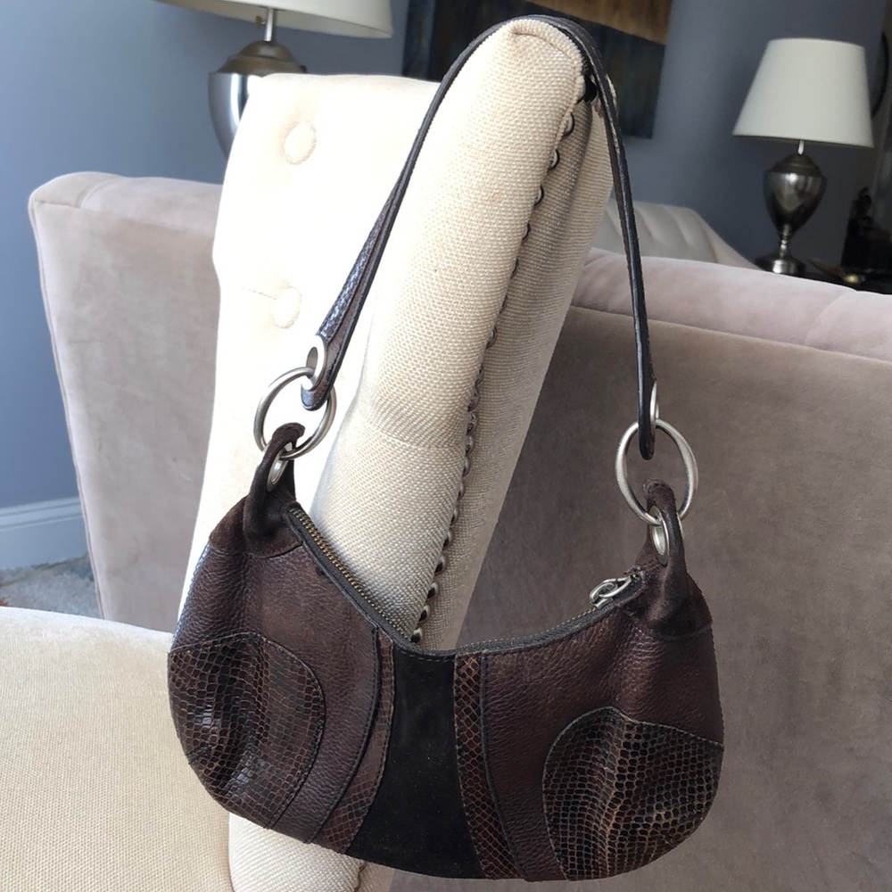 Banana Republic leather, suede, croc designed bag